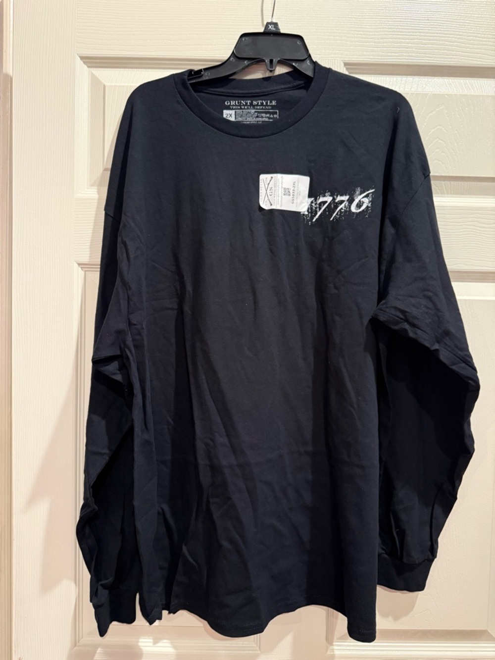 Grunt Style Black Long Sleeve Tee with 1776 Graphic